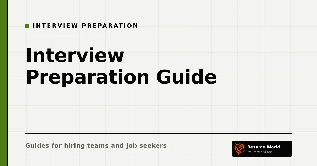 Interview Preparation Guide: How to Prepare, Step by Step — Resume World