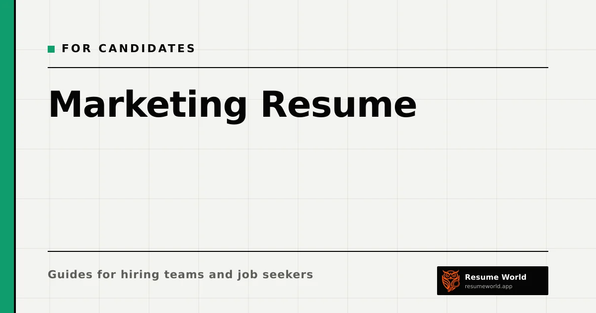 Marketing Resume: Show Results You Can Attribute to Your Own Work — Resume World