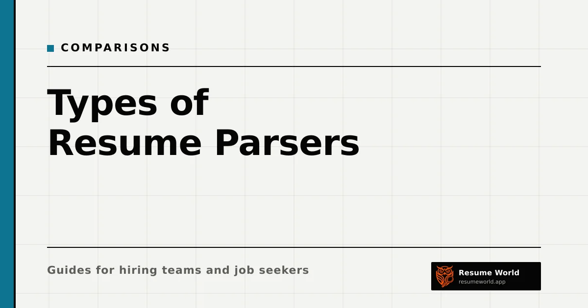 Types of Resume Parsers: Rule-Based, Template, Machine Learning and LLM — Resume World